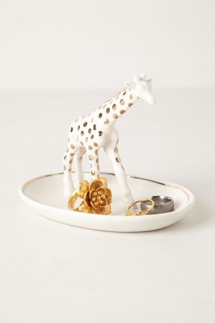 Great Gift Ideas, Globetrotting Gals, Ring Dish, Giraffe, Gold, Trinket Dish, Anthropologie