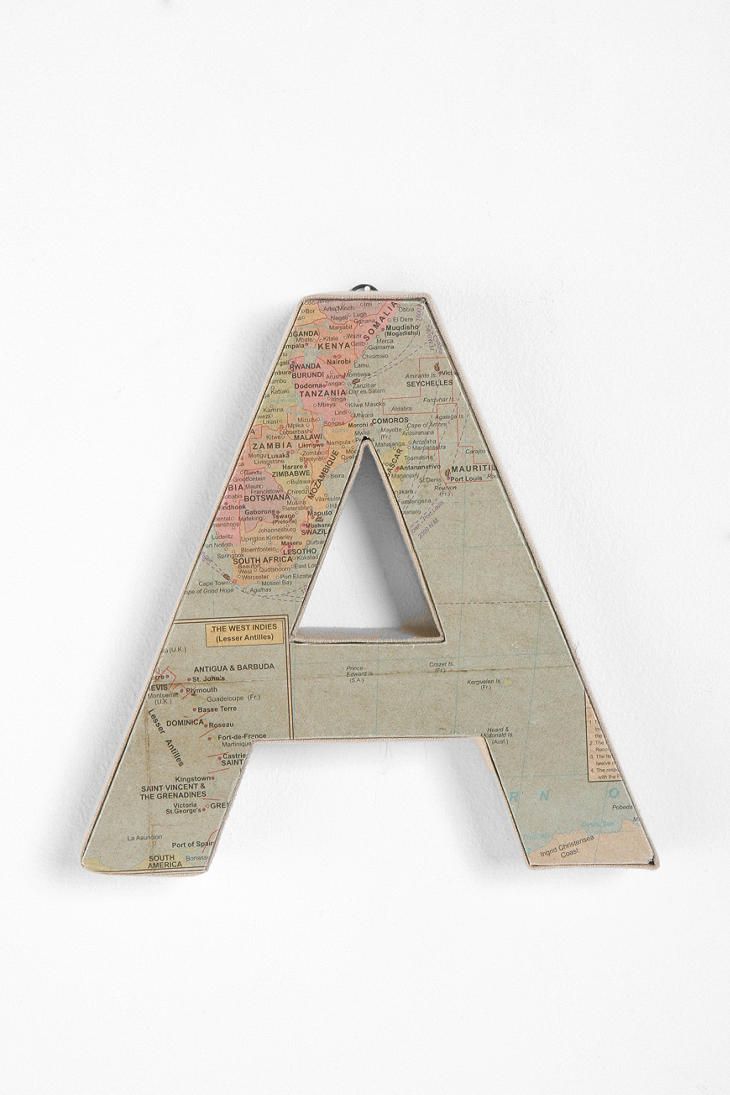 Globetrotting Mommy - Baby nursery ideas - map letter