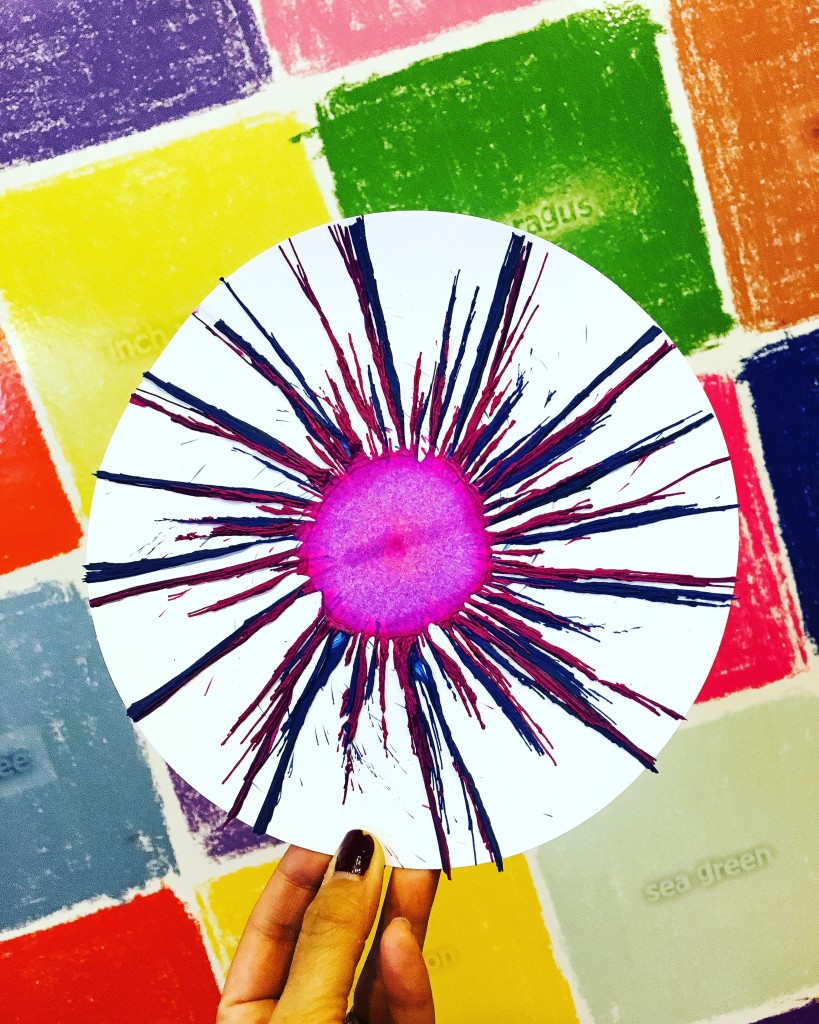 Make one-of-a-kind crayon spin-art creations at Crayola Experience.