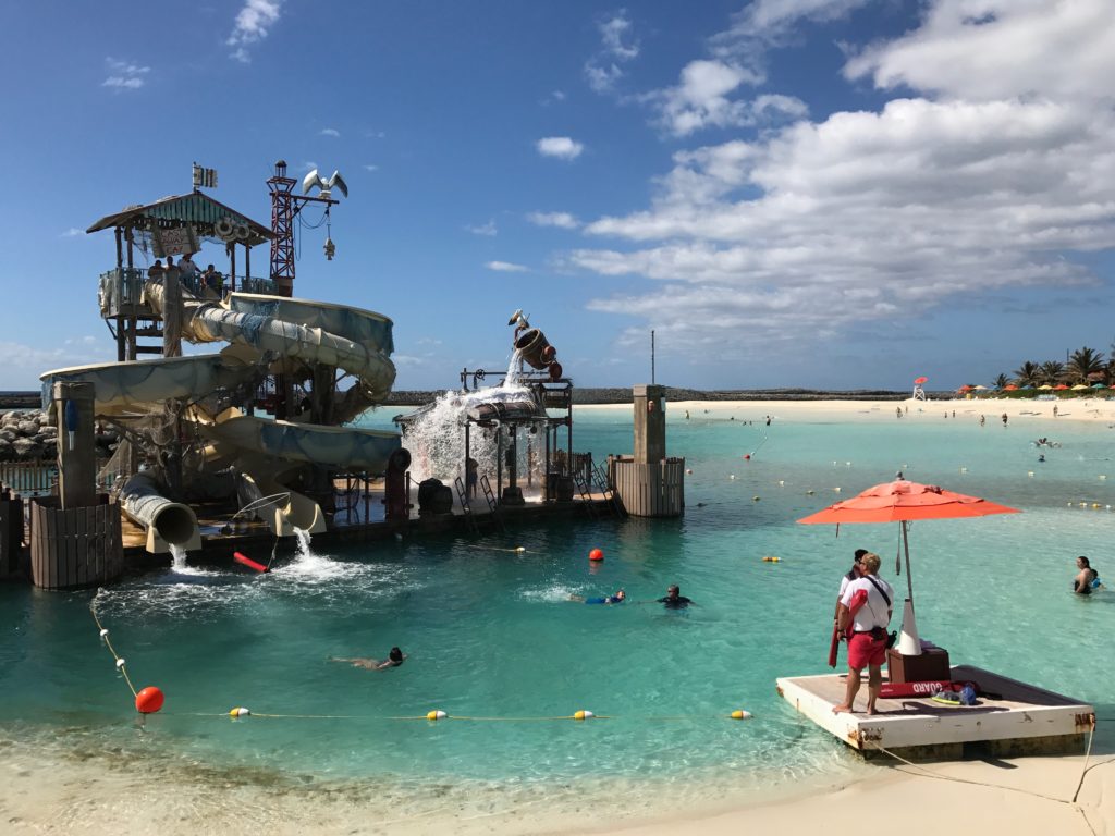 Top 11 Tips for Visiting Disney Castaway Cay. Pelican Plunge is a favorite spot for kids on Disney's Castaway Cay.