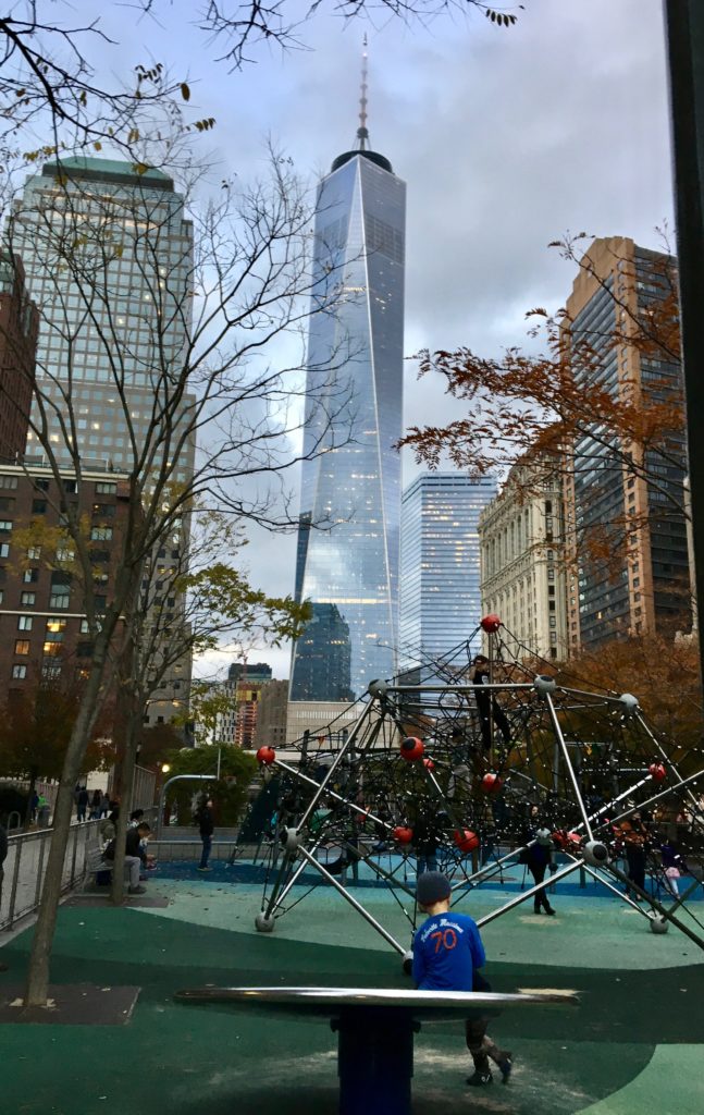 Downtown New York City has a variety of playgrounds. Staycation Family Fun at Conrad, New York.
