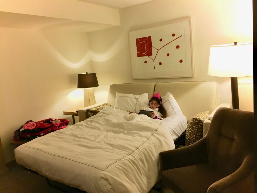 My daughter loved having her own space at Conrad, New York.