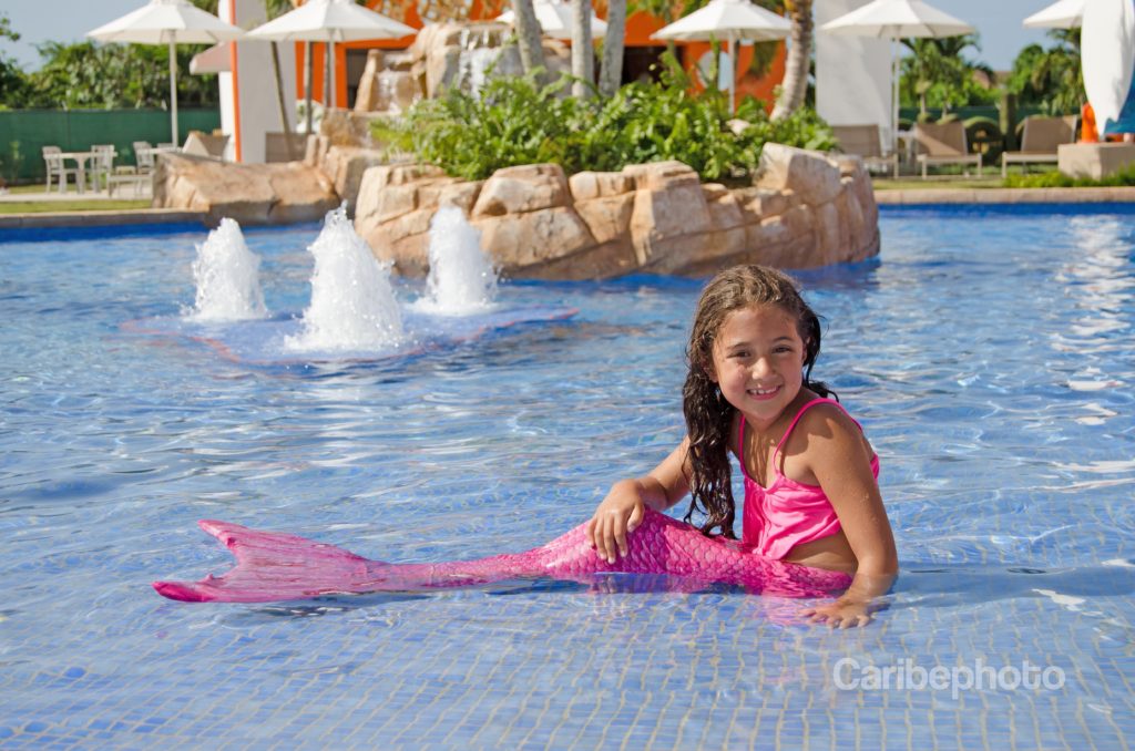 Select your mermaid tail, add the company’s patented Fin Fun Monofin flipper and voila, your little mermaid comes to life. There are few better places to test-drive a mermaid tail then the Caribbean so we brought Fin Fun's Waverlee's Malibu Pink Mermaid Tail along on our recent trip to Nickelodeon Resort Punta Cana in the Dominican Republic. (Photo credit: Caribephoto)