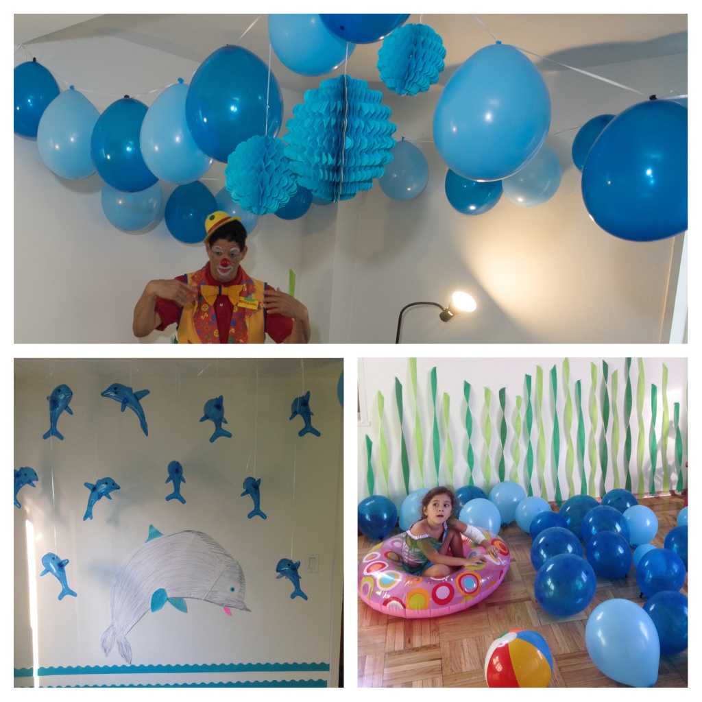 Under the Sea, Caribbean, party decor, birthday, balloons, dolphins
