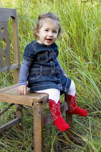 little girl red cowboy boots