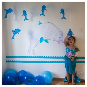 Caribbean Party, birthday, pin the tail, dolphin, party games,