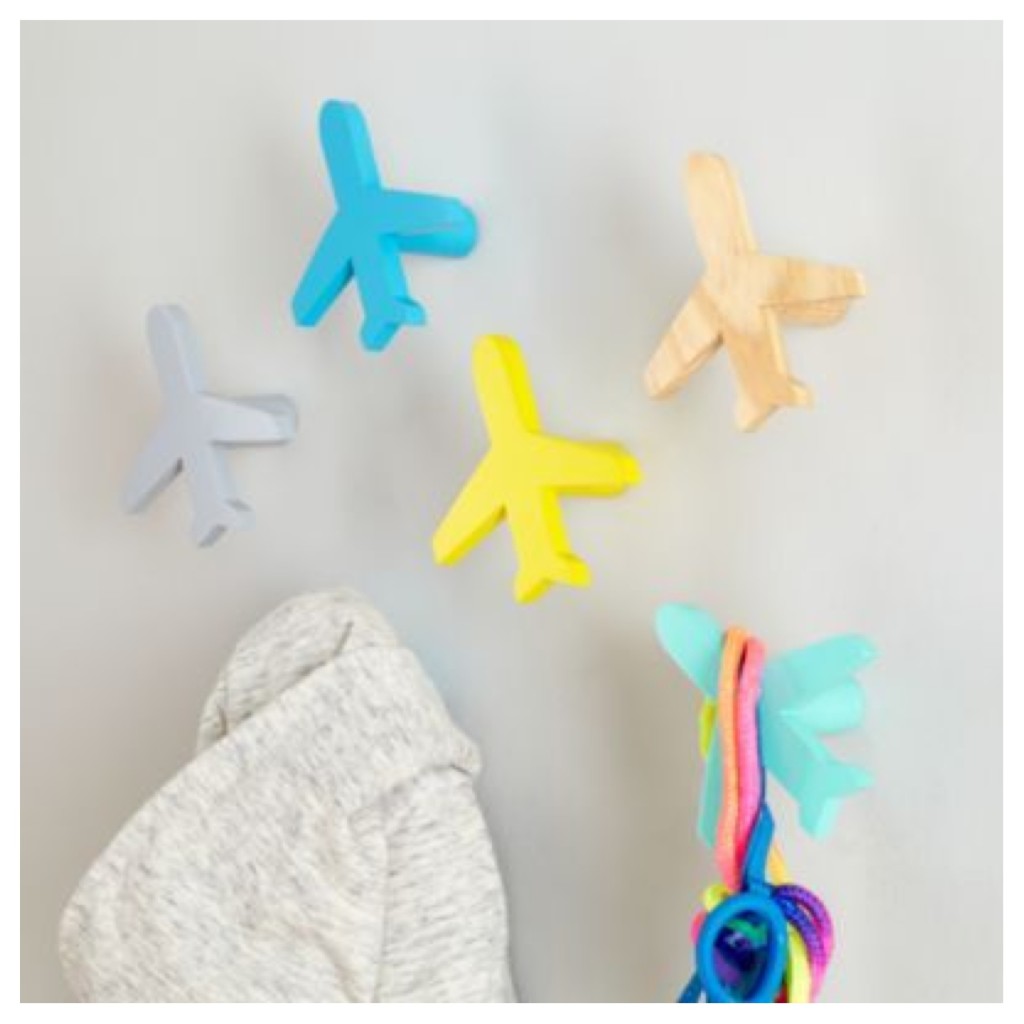 Decorating Finds, Travel Inspired Nursery, Kids Room, Plane Hooks, Globetrotting Mommy
