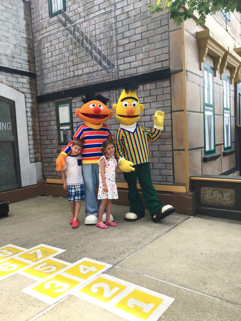 Meeting the Sesame Street Characters is a must at Sesame Place. Langhorne, Pennsylvia, bert and ernie