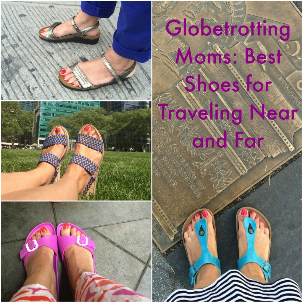 Best Shoes for Traveling, Mom Shoes, Comfortable Shoes, Easy Spirit, Naot, Birkenstock, Waldlaufer, Skechers, Travel Shoes, Globetrotting Mommy