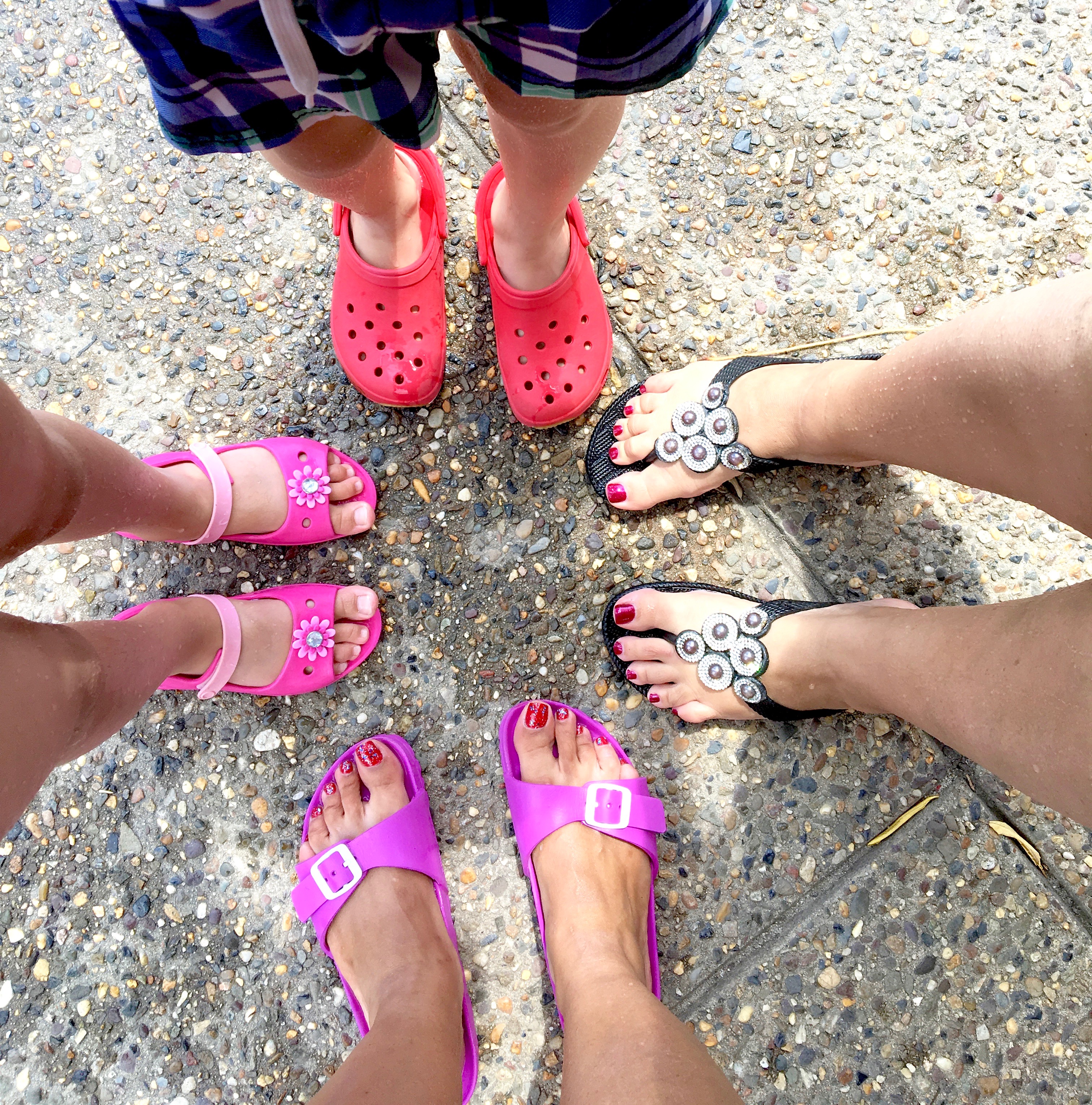 water shoes at water park