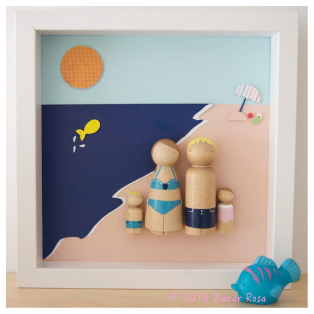 Globetrotting Mommy, Family Vacation, Portraits, Modern, Shadow Box, Etsy, Customizable